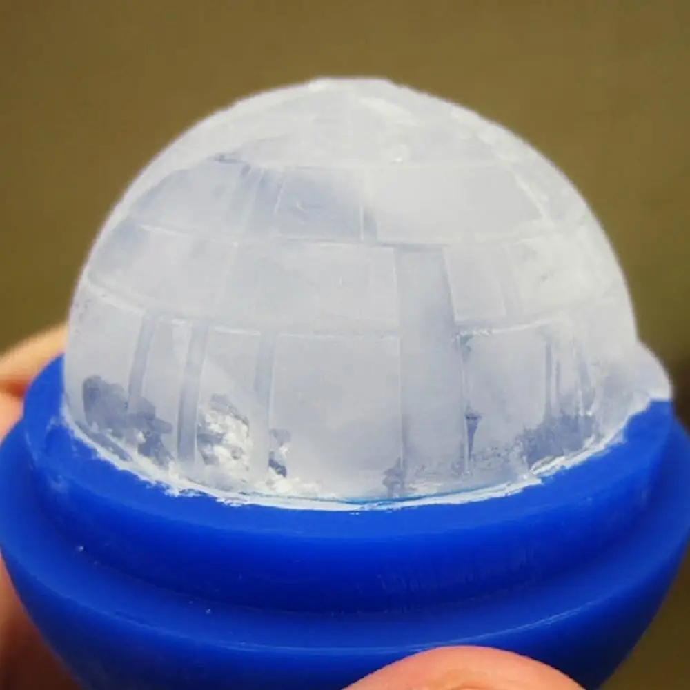 DIY креативные силиконовые синие войны Звезда смерти круглый шар ледяной куб плесень лоток пустыня Сфера плесень