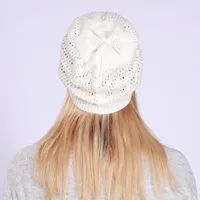 Fashion New Women Beanies Skullies Hat Cap Lady Spring Autumn Winter Solid Knitted Hollow Out Casual Bone Soft Cap Hat For Women 2