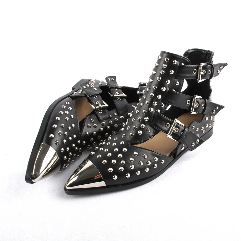 Perixir/ботинки в стиле панк с металлическим носком Ботильоны байкерском заклепками