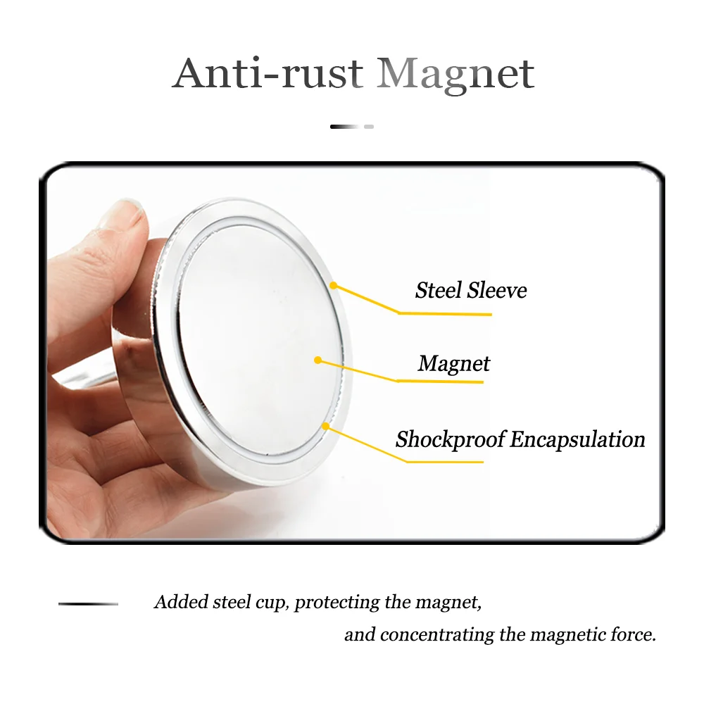 Super Strong Neodymium Magnet Pot Fishing Salvage Magnet Equipment Holder Pulling Mounting Pot With Ring Sea Fishing Magneti 1PC