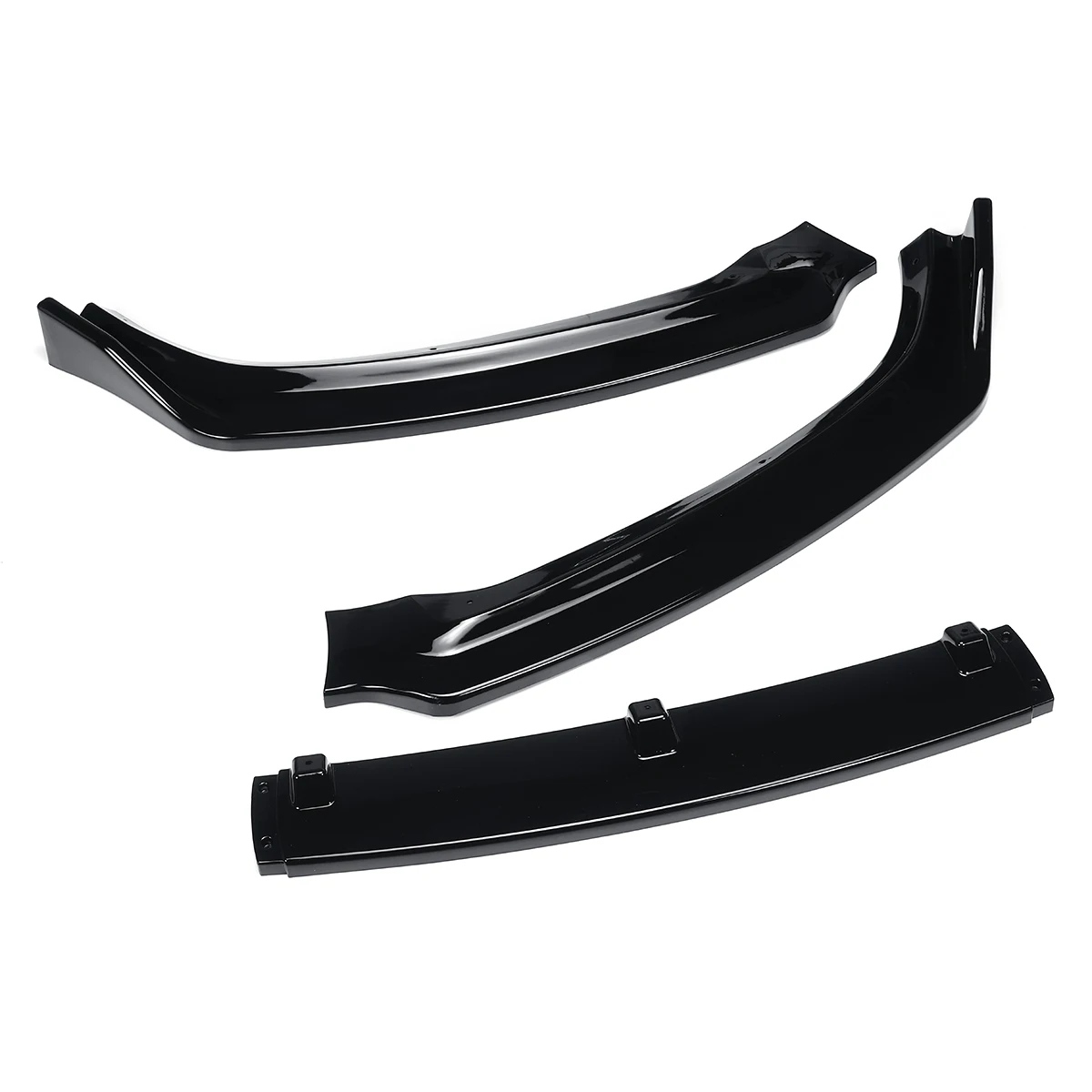 

3PCS Glossy Black/Carbon Fiber Look Car Front Bumper Splitter Lip Spoiler Diffuser Cover Trim For Audi A4 B9 S4 Sedan 2017-2018