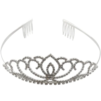 

Wedding Tiara Bridal Bridesmaid Rhinestone Crown Headband Tiara Clasp Barrette Pin