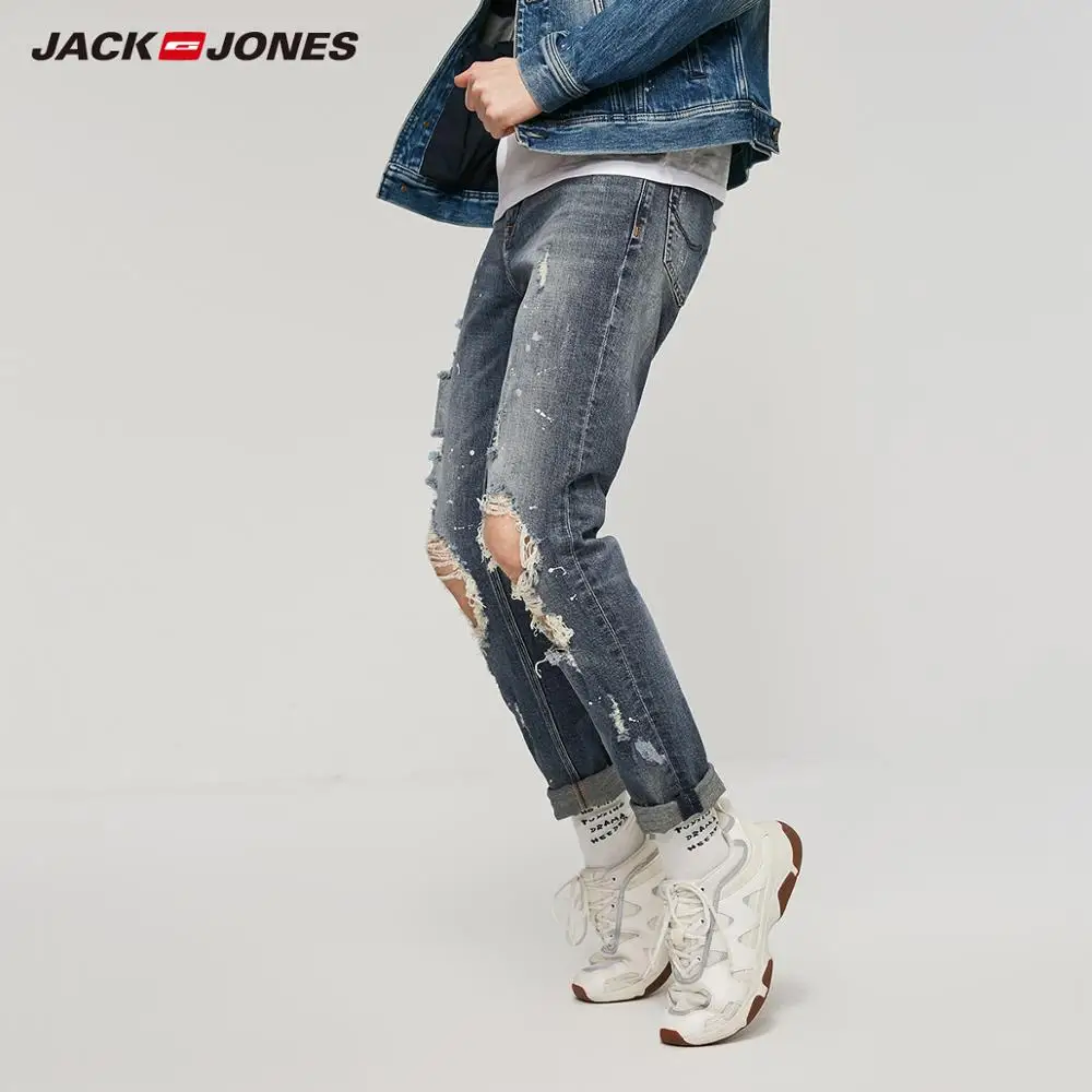 JackJones мужские рваные джинсы с красками стиль | 219132598|Джинсы|