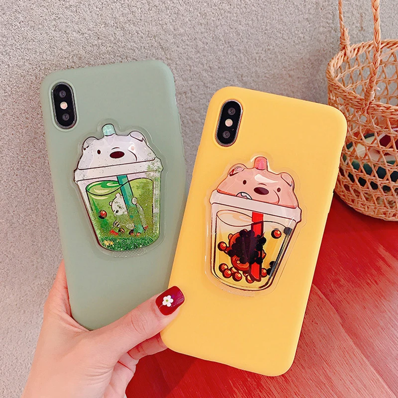 

Ainike Cute 3D Cartoon Drink Toy Liquid Squishy Soft TPU Phone Case For Huawei Y7Prime Mate20X Nova P10Plus Honor 8S Enjoy9