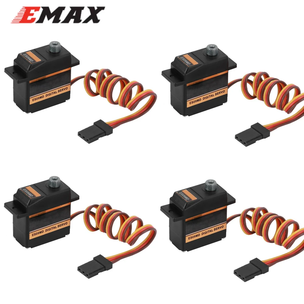 

4set/lot EMAX ES09MD Dual-bearing Special Swash Metal Digital Servo For TREX Align 450 Helicopter(es08ma es08md es08a)