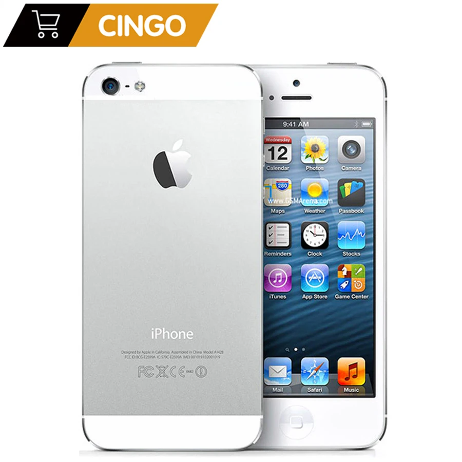 Unlocked Original iPhone 5 16GB/32GB/64GB ROM Dual-core 3G 4.0 inches Screen 8MP Camera iCloud WIFI GPS IOS OS Cell Phones