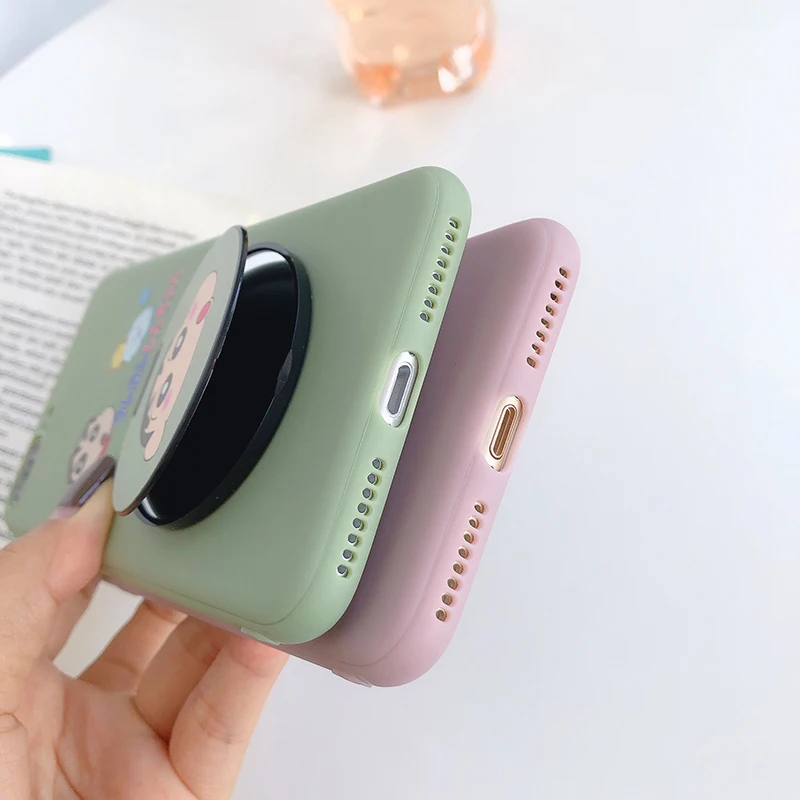 Для iphone 11promax Chibi Maruko-chan чехол+ стеклянная пленка для экрана для iphone XS max XR X 7 8 7plus 6S 6SP 11pro зеркальная крышка