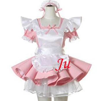 

Sexy Sissy Maid Dress satin Uniform Cosplay Costume Tailor-made[CK903]