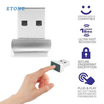 

ETONE 1Pc USB Fingerprint Reader For 10/32/64 Bits Windows Security Key Biometric Fingerprint Scanner Sensor Module For Touch