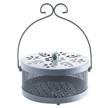 

Tray Fire Prevention Sandalwood Storage Ember Holder Safe Heat Resistant Large Iron Art Garden Home Mosquito Coil Box Hanging