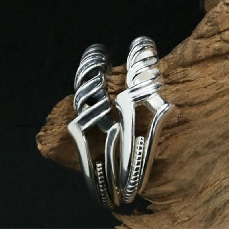 Personality Fashion Spear of Longinus Rings Unique Design Sword Shape Opening Adjustable Finger Ring Party Jewelry | Украшения и