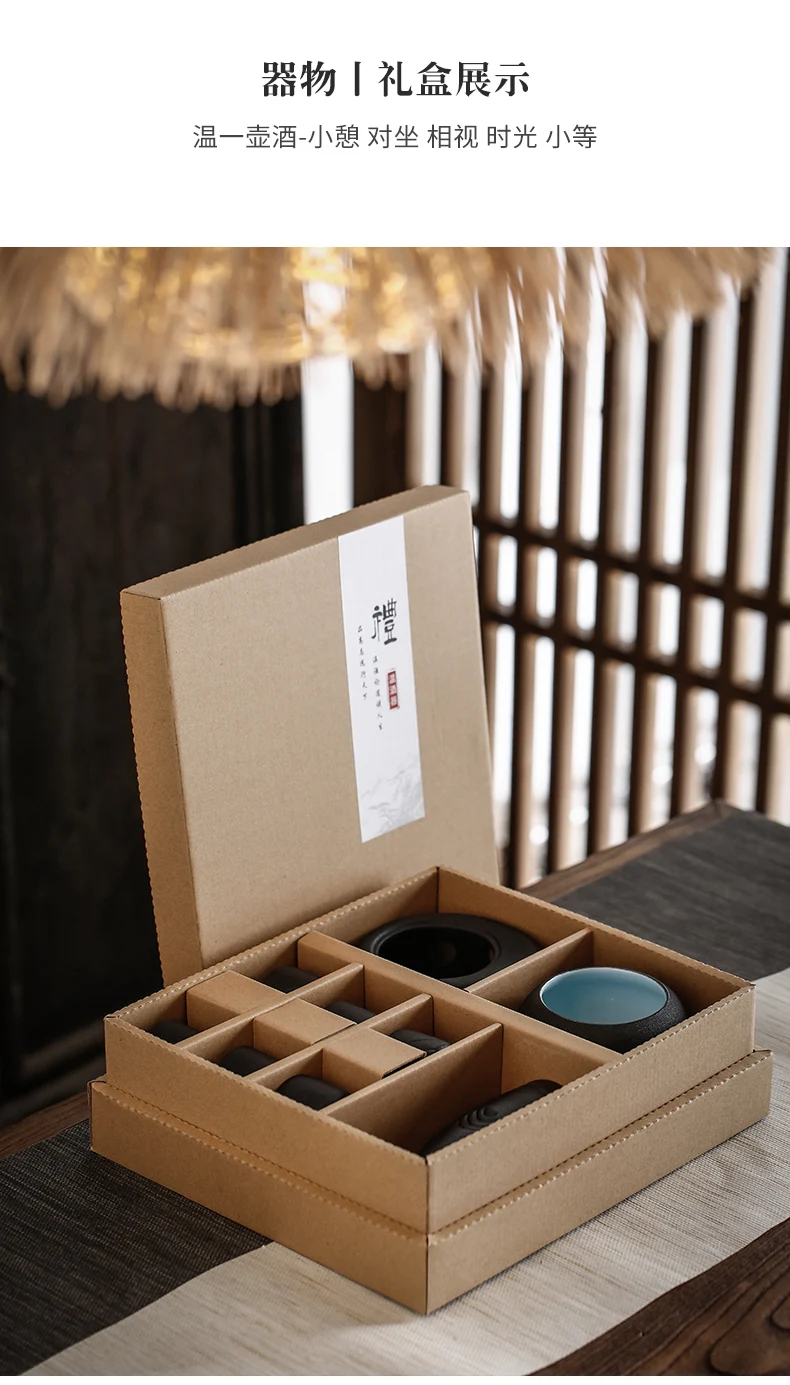 Китайский стиль керамический винный горшок теплее ликер Groomsmen подарки Персонализированные Хип Колба японские чашки для Саке белый HH50JH