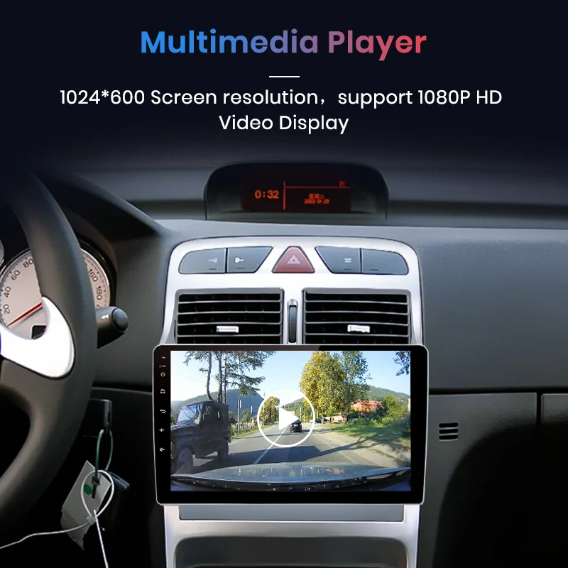 Perfect AWESAFE for Peugeot 307 2002-2012 Car Radio Multimedia video player GPS No 2din 2 din Android 8.1 2G+32G 4