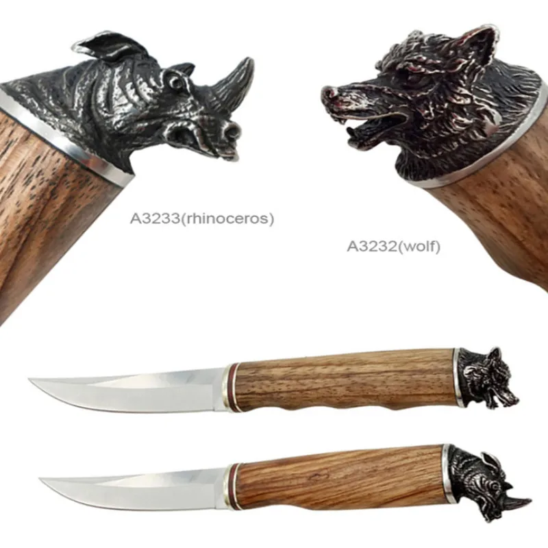 

Mini Straight Fixed Blade Knife Polished Sharp Blade Full Tang with Wood handle Pocket Knife Camping Outdoor Tool