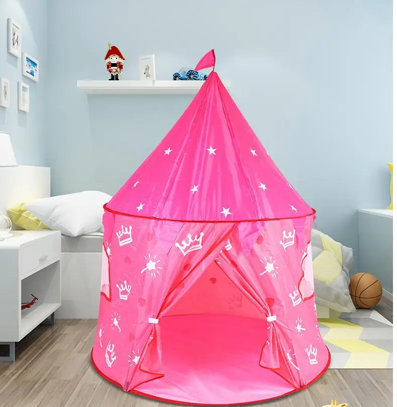 Детский вигвам палатка дом 126*102 см портативный Принцесса замок подарок для детей Детская палатка для игр День рождения Рождественский подарок 5,0 - Цвет: Темно-зеленый