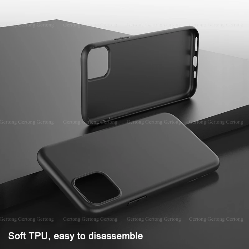 

Cover Black Soft Matte Phone Case For iPhone XS Max 7 8 6 6S Plus X 11 5 5S SE 11Pro For iPhone 11 Pro Max 7 8 6 6s soft case