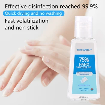 

3 Pcs Portable Hand Disinfection Gel No Clean Waterless Gel Travel Anti-Bacteria Hands Clean Gel 29Ml