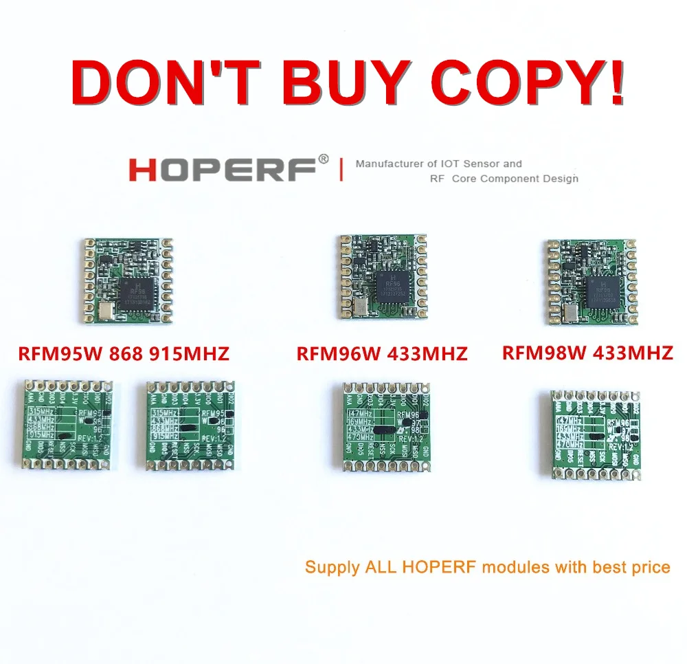RFM95 RFM95W RFM96W RFM98W беспроводной модуль приемопередатчика HopeRF оригинальный