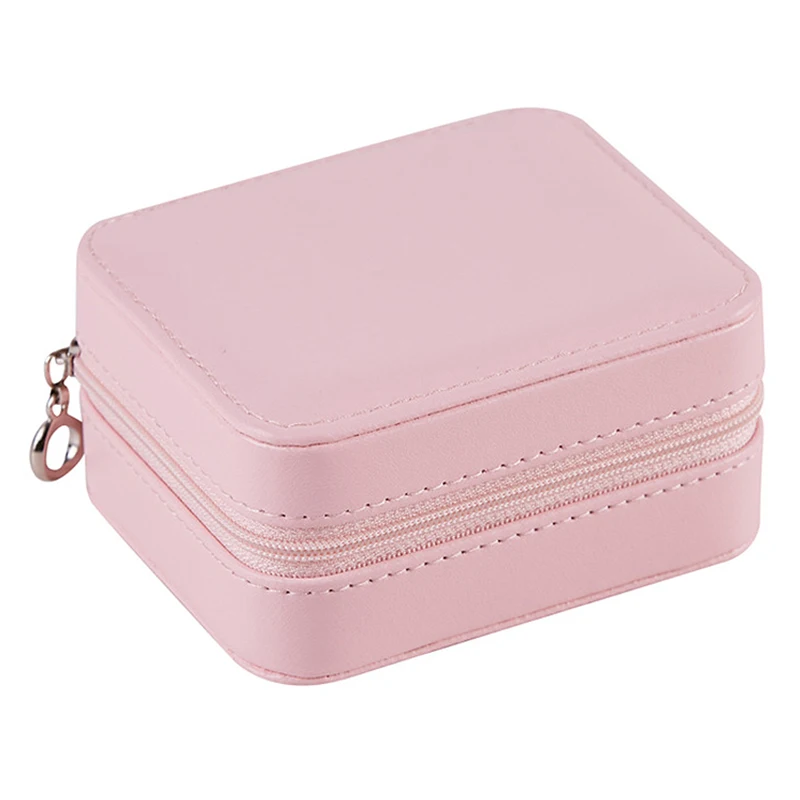 

Korean Girl Earrings Plate Portable PU Earrings Ring Necklace Multi-Function Jewelry Storage Box