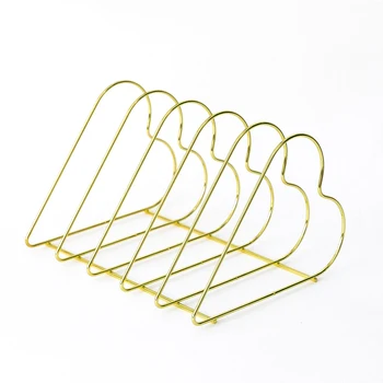 

Storage Simple Home Office Wrought Iron Shelf Document Holder File Magazine Organizer Multi Layer Decoration Book Rack Desktop