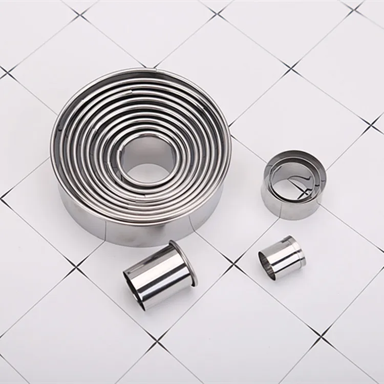 

Stainless Steel Sugar Petal Mould 3.5cm 3cm 2.3cm 1.7cm Round Clay Cutter Polymer Clay Tools