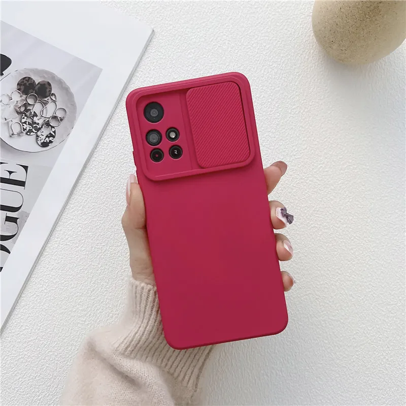 Silicone Slide Camera Protection Soft Phone Case Cover