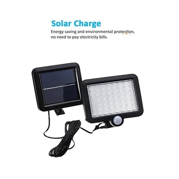 

Solar Powered Lamps 56/30 LED Waterproof IP65 Sense Light Infrared Sensors Lamp Outdoor Fence Garden Lighting Pathway Wall split