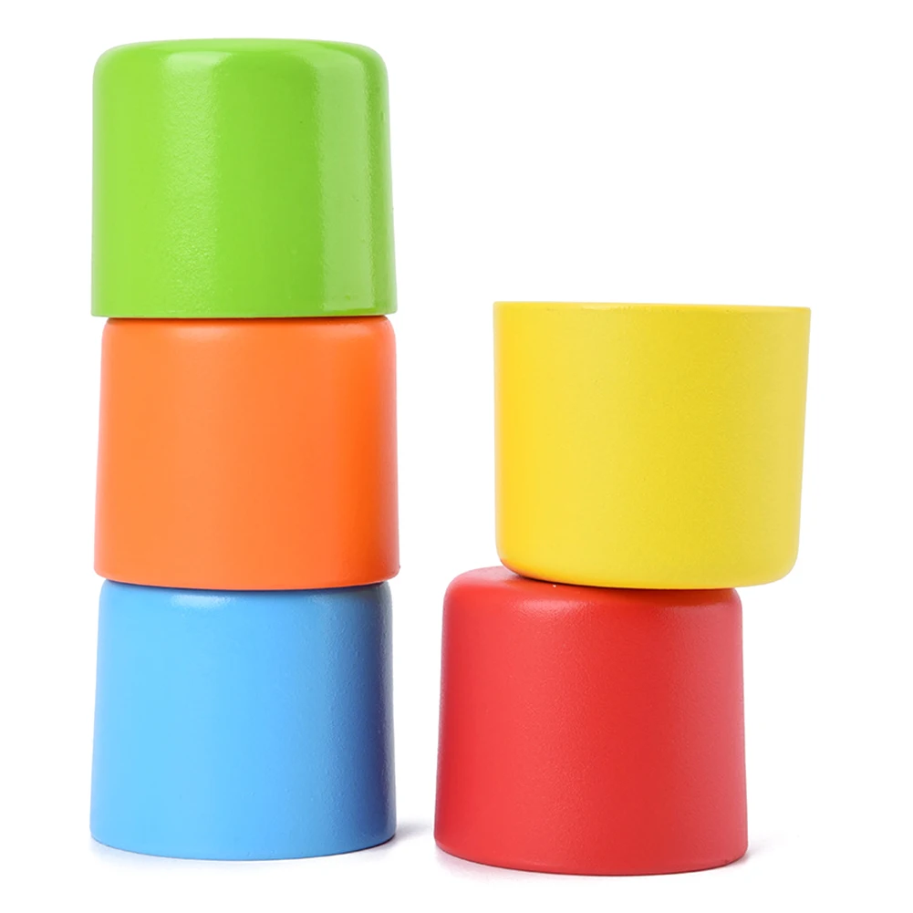 KIds Baby Color Matching Toy Montessori Wooden Color Classification Matching Cups Round Discs Kids Early Educational Toy