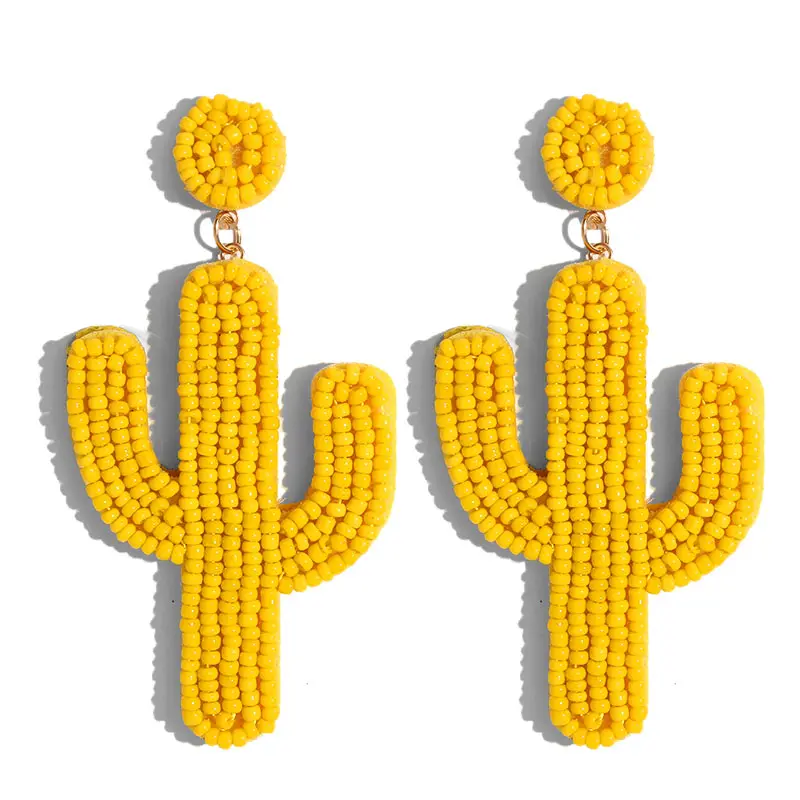 Flatfoosie, модные серьги-капли с бусинами Санта Клауса для женщин, Boho, ручная работа, бусы, милый снеговик, массивные серьги, Висячие ювелирные изделия - Окраска металла: 51YW