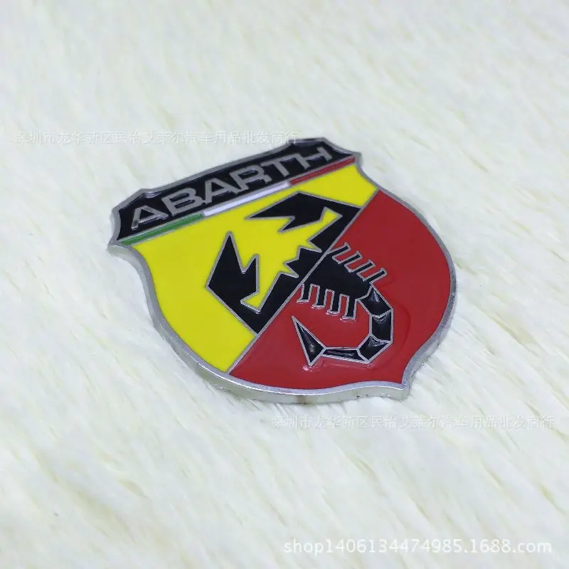 Abarth Abbas Scorpion металлическая этикетка Прохладный модифицированный цинковый сплав логотип автомобиля 3D наклейки на бампер