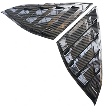 

2X Sport Style Carbon Fiber Print Quarter Window Scoops Louvers for Honda Accord Sedan 2018 2019