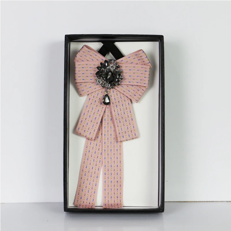 Ribbon Bow Ties Британский мужской женский ленточный галстук-бабочка, носовой цветок, карманный квадратный свадебный галстук для рубашки, пальто, сплав, стразы носовые платки с бантиком - Цвет: Ribbon Bow Ties