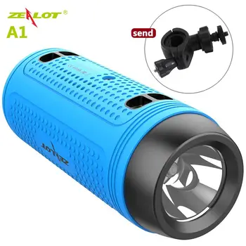 

ZEALOT A1 Portable Outdoor bluetooth Speaker Wireless HiFi Stereo Wavy Bass Handsfree Call FM Radio with Flashlight for Sports