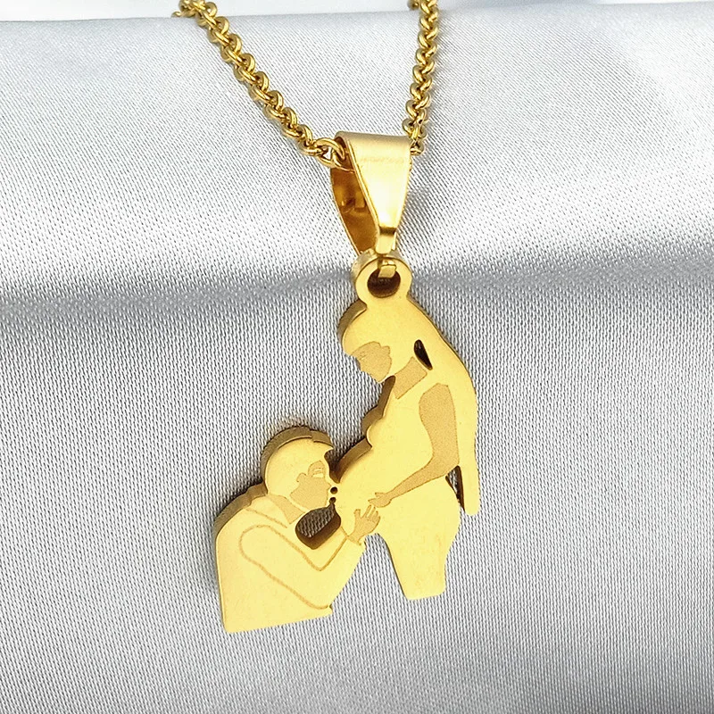 Stainless Steel Necklace Pregnant Woman 