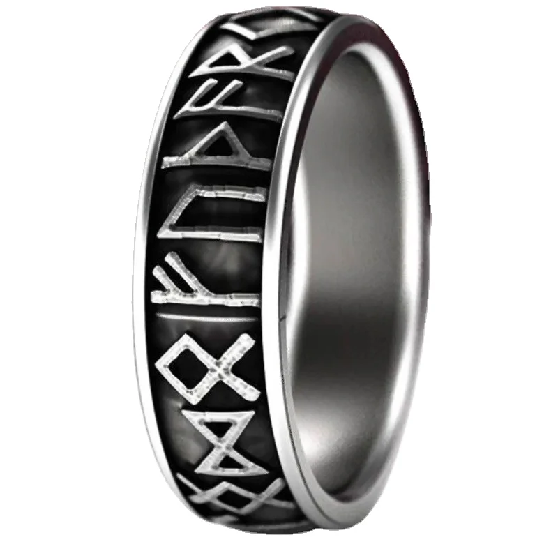Tanio Nordic mit Retro Viking Luna Rune pierścień sklep