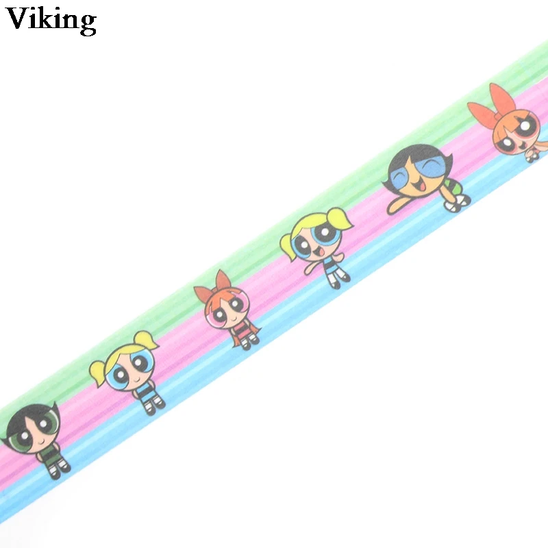 20 шт./компл. 15 мм X 5 м Powerpuff девушки декоративные васи ленты аниме милый клейкая лента Diy стикер для канцелярских товаров маскирующая лента G0120