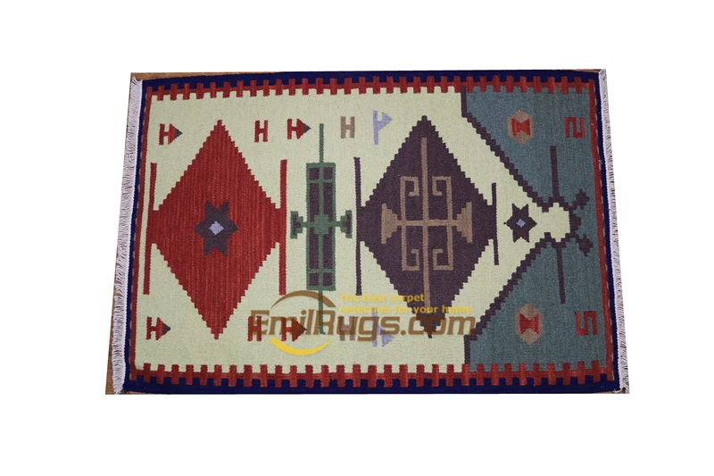 Килим килим Чистая Шерсть Ручная работа Оранжевый цвет ковер матрас одеяло