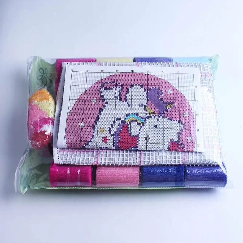 Ceny Prajna ręcznie robiona poduszka poduszka zestaw do haftu puchowego mata DIY haft robótki szydełkowe poduszki zestawy niedokończone akcesoria 37x37cm