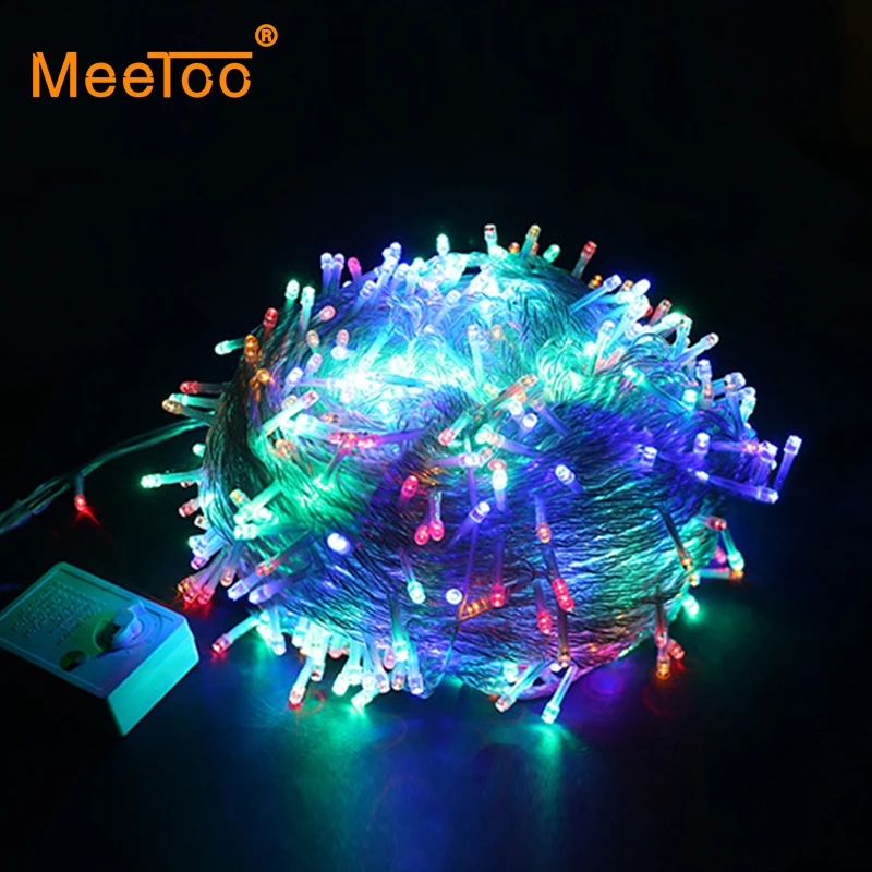 Светодиодная гирлянда праздничные огни RGB 220 в 10 м 20 50 уличная сказочная