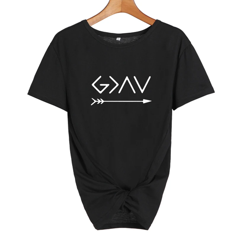 Tumblr битник Harajuku модная футболка Женские Топы Бог больше, чем высокое и Lows Graphic футболка хлопковая футболка