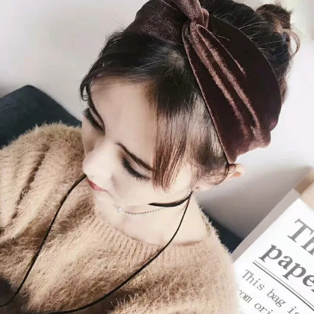 Ferramentas de Estilo do Cabelo Lote Faça Você Mesmo Simples Multi Pleuche Cruz Cabeça Faixas Elasticidade Puro Colore Headbands Acessório Ha1614 60 Pçs –