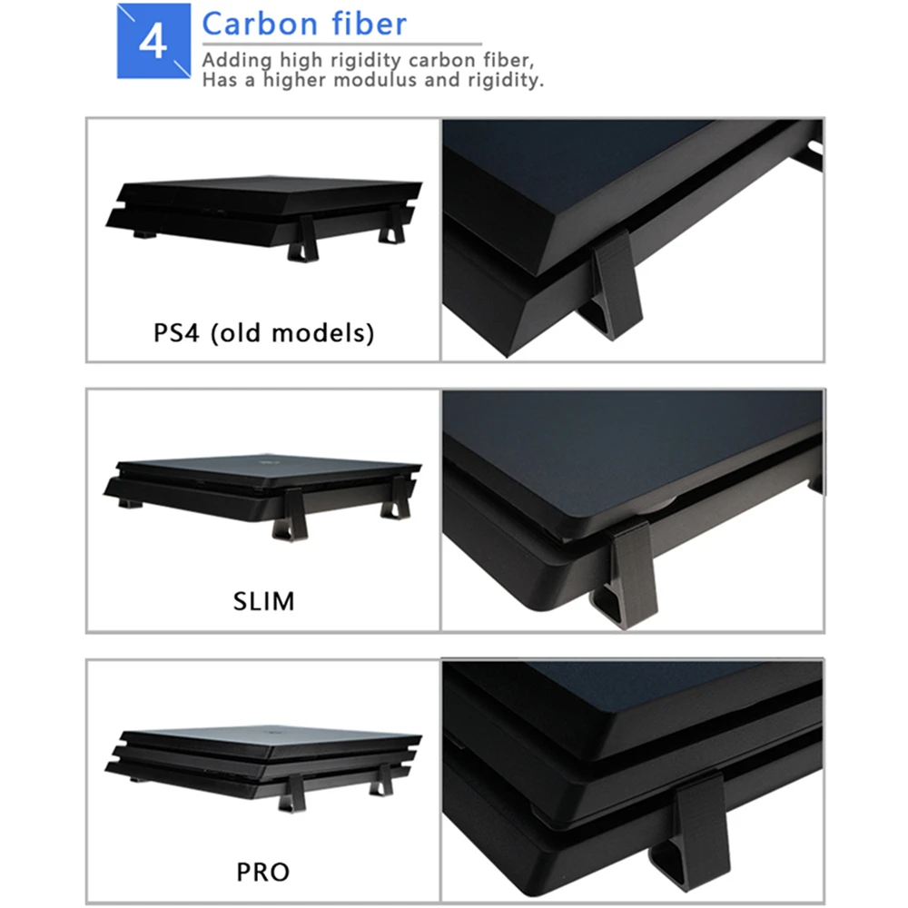 4 шт. горизонтальная версия кронштейна для Sony Playstation4 PS4 Slim Pro игровая машина охлаждающая база плоский кронштейн