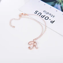 30 шт./лот уникальный персонализированный браслет с буквами, маленькая начальная браслет, Английский алфавит браслет для пары, подарок для нее-идея подарка