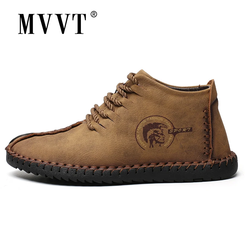 Tanie Klasyczne wygodne męskie botki jakości Split skórzane buty męskie zimowe buty śnieżne buty ocieplane z futrem Man Boot Shoes