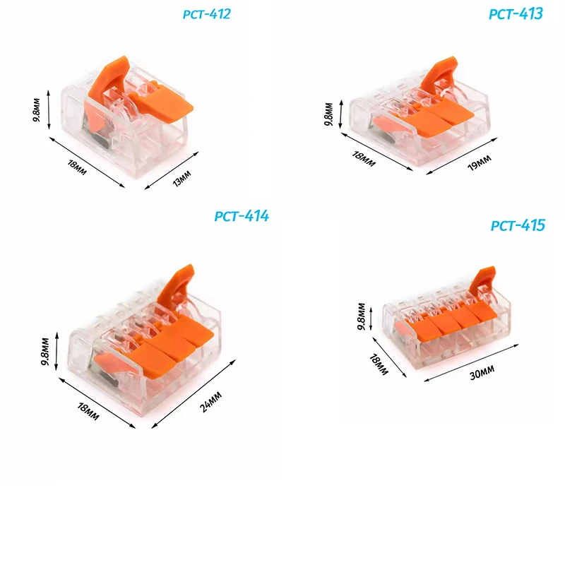 wire connector set box universal compact terminal block lighting wire connector for 4 room hybrid quick connector