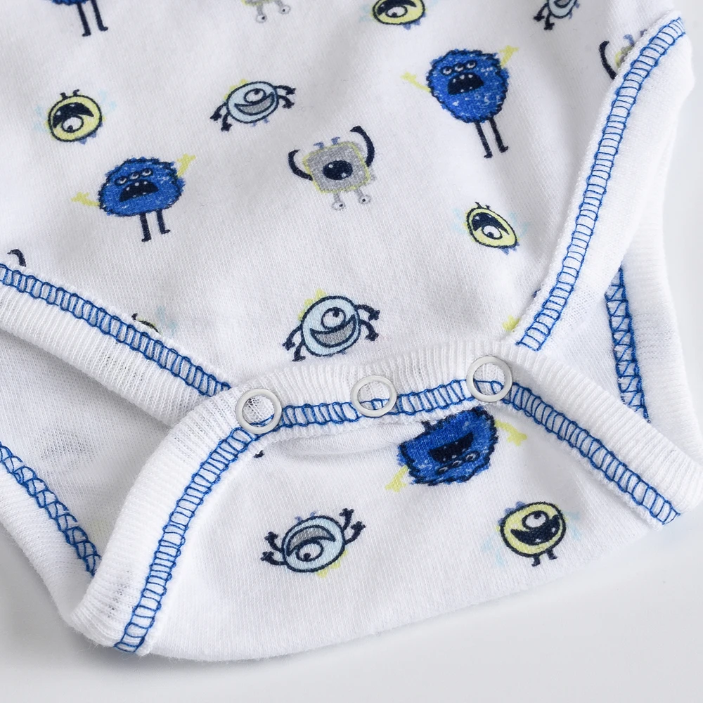 Honeyzone Infant Baby Girls ropa para bebe 5Pcs Random Cotton White Newborn Baby Boys Bodysuits Sets