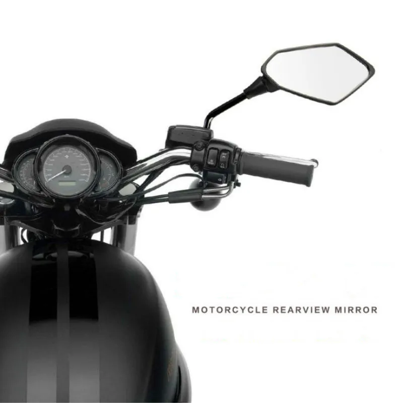 2Pcs/Pair Motorcycle Mirror Scooter E-Bike Rearview Mirrors Electrombile Back Side Convex 8mm 10mm Carbon Fiber | Автомобили и