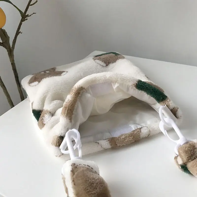 

Women Cute Plush Bear Print Shoulder Girls Crossbody Bag Tote Satchel Purse Premium Quality