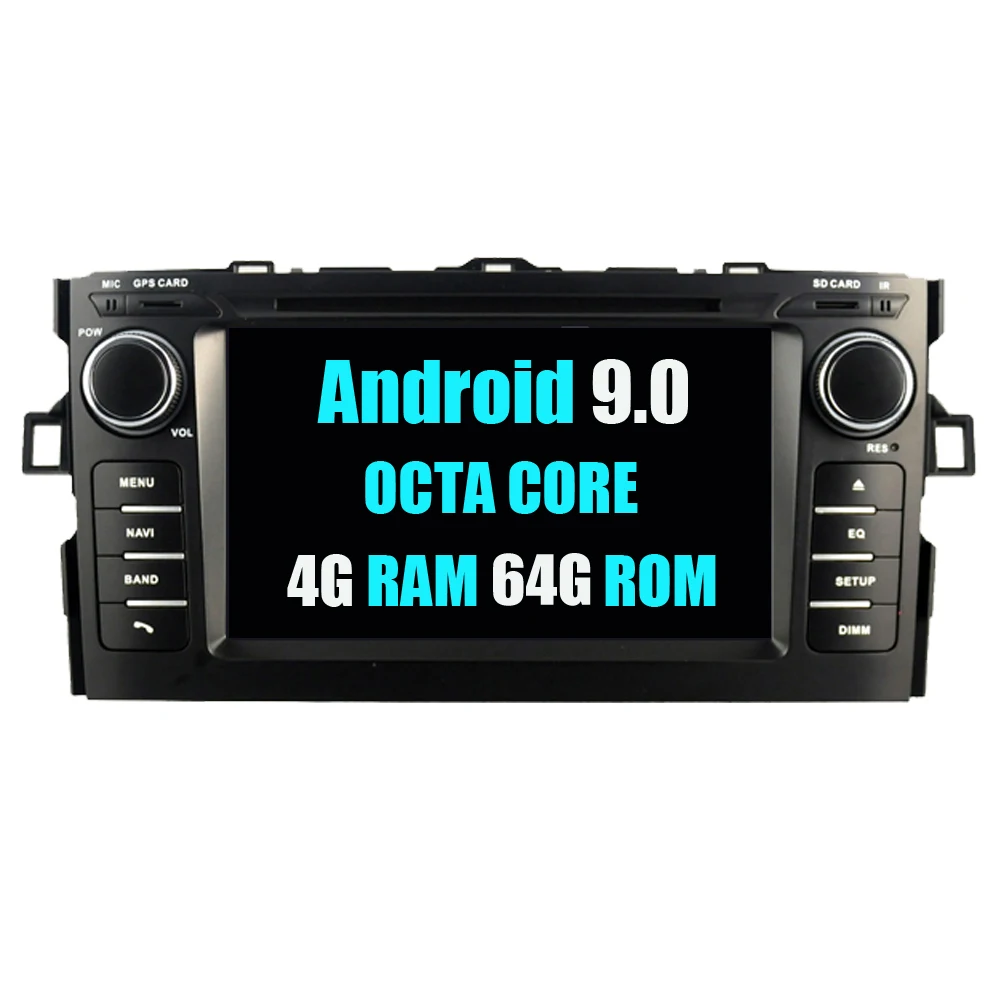 Sale RoverOne Car Accessories For Toyota Auris 2008 - 2012 Android 9.0 4G+64G Auris DVD GPS Navigation Head Unit Radio Stereo 5