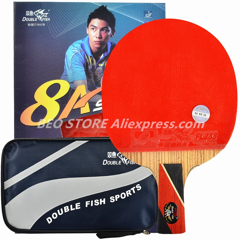Double Fish 8 Stars Table Tennis Racket 8a 7a 6a Offensive Pimples In With Rubber Orignal Double Fish Ping Pong Bat Lazada Singapore